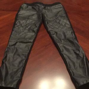 Aqua Girls Faux Leather legging pants size 8